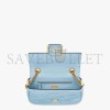 FENDI BAGUETTE CHAIN MIDI - LIGHT BLUE LEATHER BAG 8BR793AH9CF19PR (24*14.5*7cm)