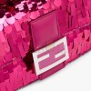 FENDI BAGUETTE - FUCHSIA SEQUINNED BAG 8BR600A9X2F1HY1 (27*15*6cm)