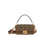 FENDI BAGUETTE - GREEN CANVAS BAG 8BR600A9P6F1891 (27*15*6cm)