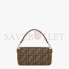 FENDI BAGUETTE - GREEN CANVAS BAG 8BR600A9P6F1891 (27*15*6cm)