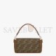 FENDI BAGUETTE - GREEN CANVAS BAG 8BR600A9P6F1891 (27*15*6cm)