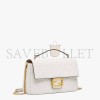 FENDI BAGUETTE CHAIN LARGE - WHITE NAPPA LEATHER BAG 8BR795AH9CF15AO (32*19.5*11cm)