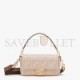 FENDI BAGUETTE - PINK FF CANVAS BAG 8BR600AC9OF1F7L (27*15*6cm)