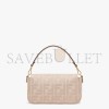 FENDI BAGUETTE - PINK FF CANVAS BAG 8BR600AC9OF1F7L (27*15*6cm)