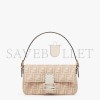 FENDI BAGUETTE 1997 - BEIGE FF WOOL BAG 8BR792AH9EF1FEM (28*13.5*6cm)