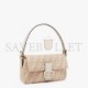 FENDI BAGUETTE 1997 - BEIGE FF WOOL BAG 8BR792AH9EF1FEM (28*13.5*6cm)