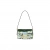 FENDI MINI BAGUETTE 1997 - GREEN LEATHER AND SEQUINNED BAG 8BS049AISLF1H38 (19.5*11*5cm)