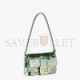 FENDI MINI BAGUETTE 1997 - GREEN LEATHER AND SEQUINNED BAG 8BS049AISLF1H38 (19.5*11*5cm)