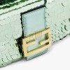 FENDI MINI BAGUETTE 1997 - GREEN LEATHER AND SEQUINNED BAG 8BS049AISLF1H38 (19.5*11*5cm)