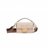 FENDI MINI BAGUETTE - PINK FF CANVAS BAG 8BS017AC9OF1F7L (19*11.5*4cm)