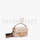 FENDI MINI BAGUETTE - PINK FF CANVAS BAG 8BS017AC9OF1F7L (19*11.5*4cm)