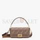 FENDI BAGUETTE - GRAY FF CANVAS BAG 8BR600AC9OF1F7M (27*15*6cm)