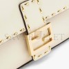 FENDI BAGUETTE - WHITE LEATHER BAG 8BR600AHMQF1FIR (27*15*6cm)