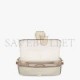 FENDI BAGUETTE - WHITE FULL GRAIN LEATHER BAG 8BR600AH95F0VWM (27*15*6cm)