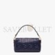 FENDI BAGUETTE - BLUE NAPPA LEATHER BAG 8BR600A72VF19PO (27*15*6cm)