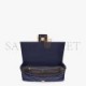 FENDI BAGUETTE - BLUE NAPPA LEATHER BAG 8BR600A72VF19PO (27*15*6cm)