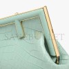 FENDI FIRST SMALL - MINT GREEN CROCODILE LEATHER BAG 8BP129AGXTF03HW (26*18*9.5cm)