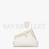 FENDI FIRST SMALL - WHITE OSTRICH LEATHER BAG 8BP129Q95F1DM0 (26*18*9.5cm)