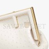 FENDI FIRST SMALL - WHITE OSTRICH LEATHER BAG 8BP129Q95F1DM0 (26*18*9.5cm)