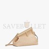 FENDI FIRST SMALL - BEIGE OSTRICH LEATHER BAG 8BP129Q95F1DM1 (26*18*9.5cm)