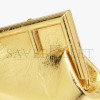 FENDI FIRST SMALL - GOLD LAMINATED LEATHER BAG 8BP129AISPF0RXU (26*18*9.5cm)