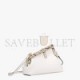 FENDI FIRST SMALL - WHITE LEATHER BAG WITH EXOTIC DETAILS 8BP129AGWRF1GEN (26*18*9.5cm)