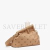 FENDI FIRST MEDIUM - BEIGE FLANNEL BAG WITH EMBROIDERY 8BP127AHNGF0J2D (32.5*23.5*15cm)