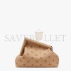 FENDI FIRST MEDIUM - BEIGE FLANNEL BAG WITH EMBROIDERY 8BP127AHNGF0J2D (32.5*23.5*15cm)