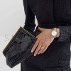 FENDI FIRST SMALL - BLACK LAQUÉ CROCODILE LEATHER BAG 8BP129AKRSF0KUR (26*18*9.5cm)