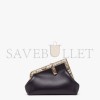 FENDI FIRST SMALL - BLACK LEATHER AND PYTHON LEATHER BAG 8BP129AGWRF1G5K (26*18*9.5cm)