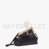 FENDI FIRST SMALL - BLACK LEATHER AND PYTHON LEATHER BAG 8BP129AGWRF1G5K (26*18*9.5cm)