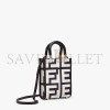 FENDI MINI SUNSHINE SHOPPER - TWO-TONE PRINTED LEATHER FENDI ROMA CAPSULE MINI-BAG 8BS051AMWKF1C6C (18*13*6.5cm)