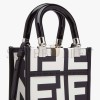 FENDI MINI SUNSHINE SHOPPER - TWO-TONE PRINTED LEATHER FENDI ROMA CAPSULE MINI-BAG 8BS051AMWKF1C6C (18*13*6.5cm)