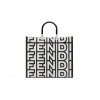 FENDI SUNSHINE MEDIUM - TWO-TONE PRINTED LEATHER FENDI ROMA CAPSULE SHOPPER 8BH386AMWKF1C6C (35*31*17cm)