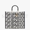 FENDI SUNSHINE MEDIUM - TWO-TONE PRINTED LEATHER FENDI ROMA CAPSULE SHOPPER 8BH386AMWKF1C6C (35*31*17cm)