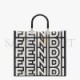 FENDI SUNSHINE MEDIUM - TWO-TONE PRINTED LEATHER FENDI ROMA CAPSULE SHOPPER 8BH386AMWKF1C6C (35*31*17cm)