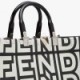 FENDI SUNSHINE MEDIUM - TWO-TONE PRINTED LEATHER FENDI ROMA CAPSULE SHOPPER 8BH386AMWKF1C6C (35*31*17cm)