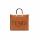 FENDI SUNSHINE MEDIUM - BROWN LEATHER SHOPPER 8BH386ABVLF0PWZ (35*31*17cm)