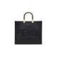 FENDI SUNSHINE MEDIUM - BLACK LEATHER SHOPPER 8BH386ABVLF0KUR (35*31*17cm)