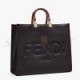 FENDI LARGE FENDI SUNSHINE - BLACK LEATHER SHOPPER 8BH372ABVLF0KUR (40.5*35*21.5cm)