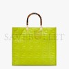 FENDI SUNSHINE MEDIUM - ACID GREEN LEATHER SHOPPER 8BH386AMCVF1JCP (35*31*17cm)