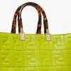 FENDI SUNSHINE MEDIUM - ACID GREEN LEATHER SHOPPER 8BH386AMCVF1JCP (35*31*17cm)