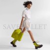 FENDI SUNSHINE MEDIUM - ACID GREEN LEATHER SHOPPER 8BH386AMCVF1JCP (35*31*17cm)