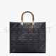 FENDI SUNSHINE MEDIUM - BLACK LEATHER SHOPPER 8BH386AMCVF0KUR (35*31*17cm)