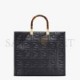 FENDI SUNSHINE MEDIUM - BLACK LEATHER SHOPPER 8BH386AMCVF0KUR (35*31*17cm)