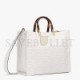 FENDI SUNSHINE MEDIUM - WHITE LEATHER SHOPPER 8BH386AMCVF0QVL (35*31*17cm)