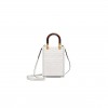 FENDI MINI SUNSHINE SHOPPER - WHITE LEATHER MINI BAG 8BS051AMCIF0QVL (18*13*6.5cm)