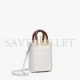 FENDI MINI SUNSHINE SHOPPER - WHITE LEATHER MINI BAG 8BS051AMCIF0QVL (18*13*6.5cm)