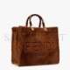 FENDI SUNSHINE MEDIUM - BROWN SHEEPSKIN SHOPPER 8BH386ALG3F0E6R (35*31*17cm)