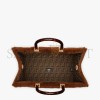 FENDI SUNSHINE MEDIUM - BROWN SHEEPSKIN SHOPPER 8BH386ALG3F0E6R (35*31*17cm)